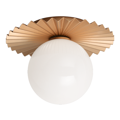 Matteo Lighting Modern Ruff 1 Light Flush Mounts in Black Model: X83101BKOP