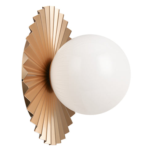 Matteo Lighting Modern Ruff in Matte Gold Wall Sconce Ceiling Mount Model: WX83111MGOP