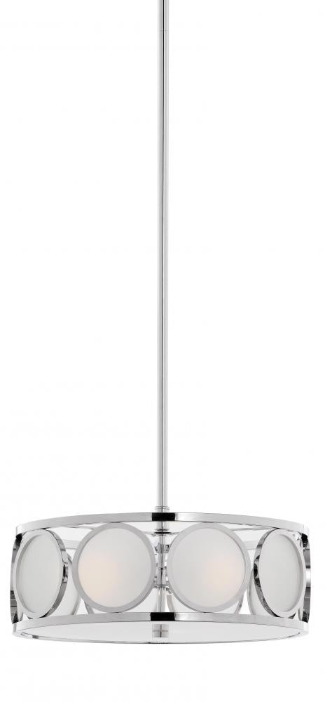 Matteo Lighting Noble Cerchio 3 Light Pendant in Chrome Model: C44804CH