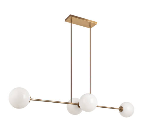 Matteo Lighting Novo 4 Light Chandelier in Combination Finishes Model: C81704AGOP