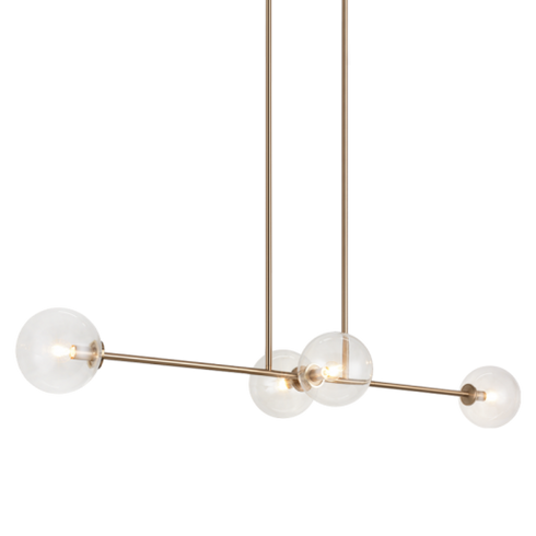 Matteo Lighting Novo 4 Light Pendant in Combination Finishes Model: C81704AGCL