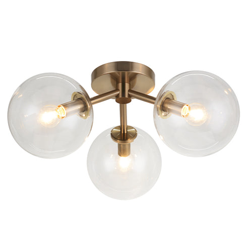 Matteo Lighting Novo in Aged Gold Brass Ceiling Mount Model: X81703AGCL