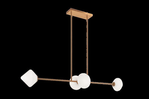 Matteo Lighting Novo in Aged Gold Brass Pendant Model: C81744AGCL