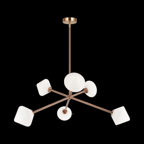 Matteo Lighting Novo in Aged Gold Brass Pendant Model: C81746AGCL