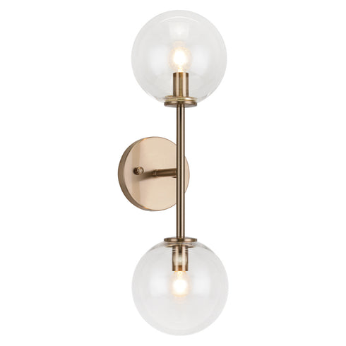 Matteo Lighting Novo in Aged Gold Brass Wall Sconce Model: W81702AGCL