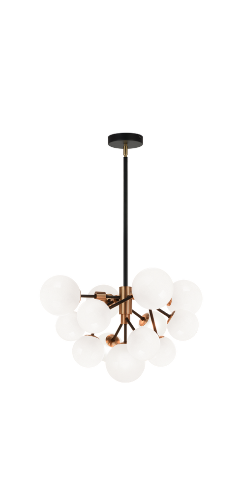Matteo Lighting Novu 13 Light Chandelier in Combination Finishes Model: C83013AGOP