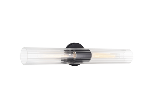 Matteo Lighting Odette 2 Light Wall Sconce in Black Model: S05403BK
