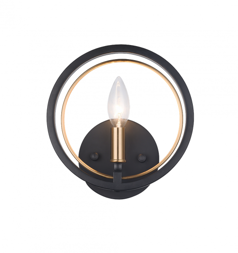 Matteo Lighting Odyssey 1 Light Wall Sconce in Black Model: W78601BK