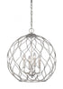 Matteo Lighting Parisian Mesh 4 Light Pendant in Black Model: C54404MB