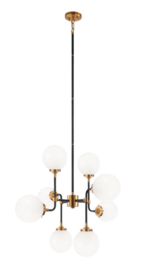 Matteo Lighting Particles in Aged Gold Brass Pendant Model: C58208AGCL