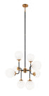 Matteo Lighting Particles in Aged Gold Brass Pendant Model: C58208AGCL