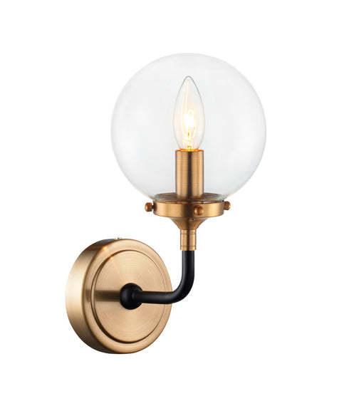 Matteo Lighting Particles in Aged Gold Brass Wall Sconce Model: W58201AGCL