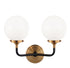 Matteo Lighting Particles in Aged Gold Brass Wall Sconce Model: W58202AGOP
