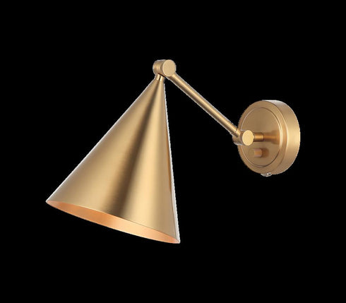 Matteo Lighting Pearson in Aged Gold Brass Wall Sconce Model: S16511AG