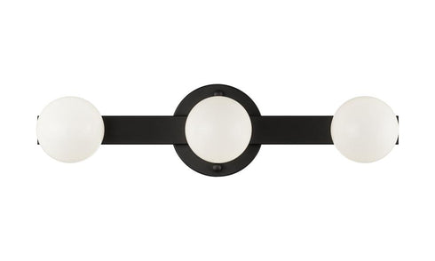 Matteo Lighting Pizzazz 3 Light Wall Sconce in Black Model: S14503MB