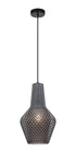 Matteo Lighting Quilted Gem in Matte Black Pendant Model: C68101SM