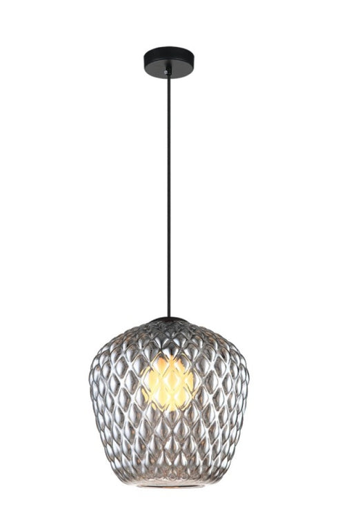 Matteo Lighting Quilted Gem in Matte Black Pendant Model: C68103SM