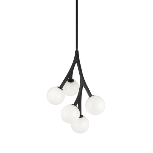 Matteo Lighting Rami 5 Light Chandelier in Black Model: C81505BKOP