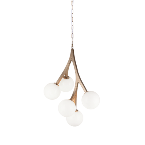 Matteo Lighting Rami 5 Light Chandelier in Black Model: C81505BKOP