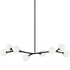Matteo Lighting Rami 8 Light Chandelier in Black Model: C81508BKOP