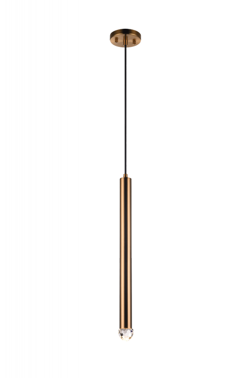 Matteo Lighting Reign 1 Light Pendant in Black Model: C78301MB
