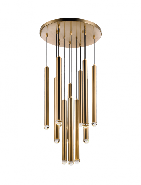 Matteo Lighting Reign 12 Light Pendant in Black Model: C78312MB
