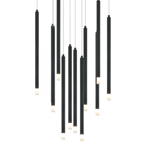 Matteo Lighting Reigndrop 12 Light Pendant in Black Model: C63112MB