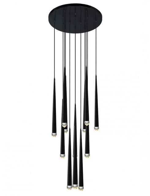 Matteo Lighting Renaie 12 Light Pendant in Black Model: C62712MB