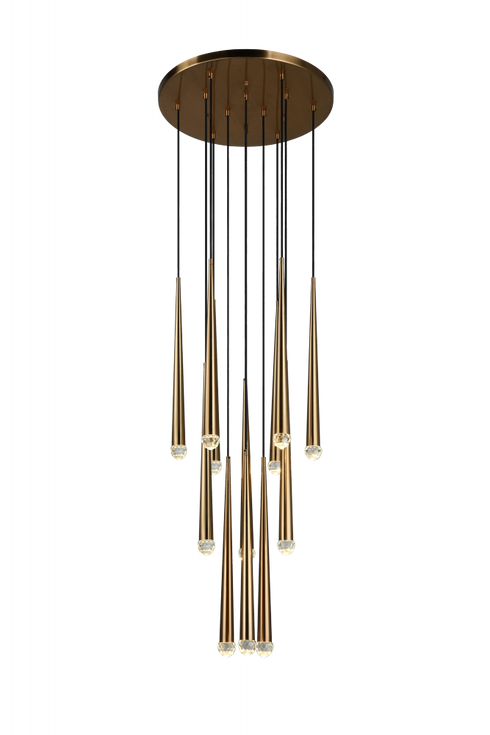 Matteo Lighting Renaie 12 Light Pendant in Black Model: C62712MB