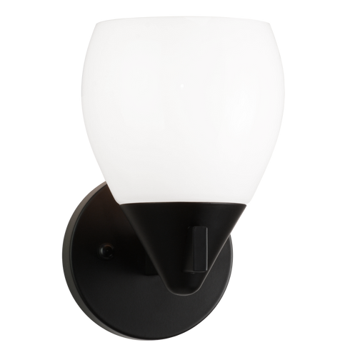 Matteo Lighting Reya 1 Light Wall Sconce in Black Model: W74001BK