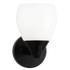 Matteo Lighting Reya 1 Light Wall Sconce in Black Model: W74001BK