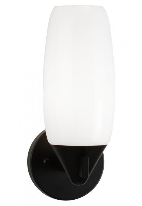Matteo Lighting Reya 1 Light Wall Sconce in Black Model: W74011BK
