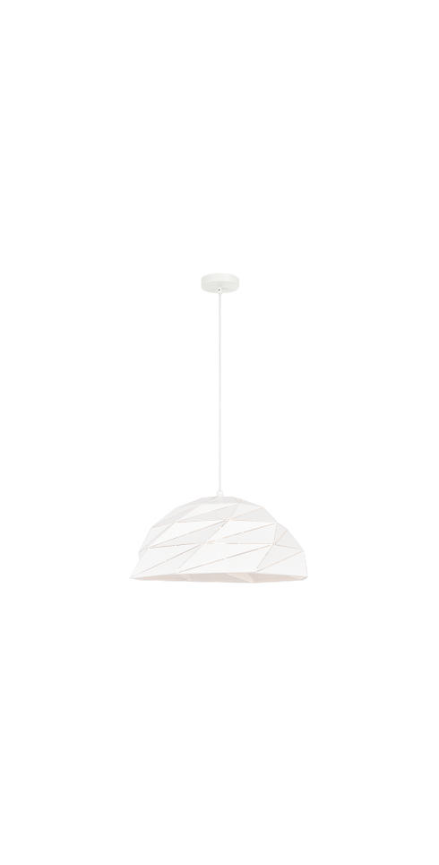 Matteo Lighting Riku 1 Light Pendant in White Model: C72711WH