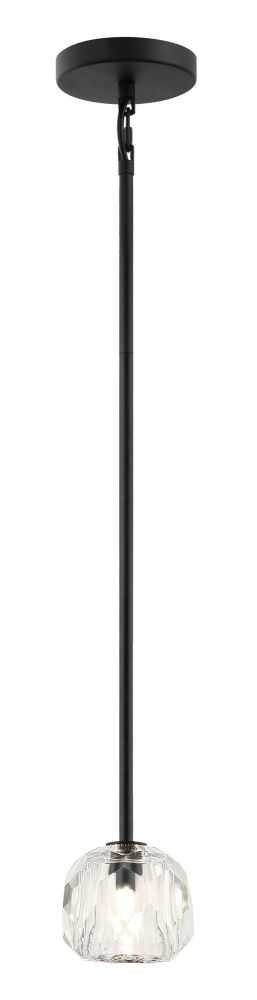 Matteo Lighting Rosa 1 Light Pendants in Black Model: C61401MB