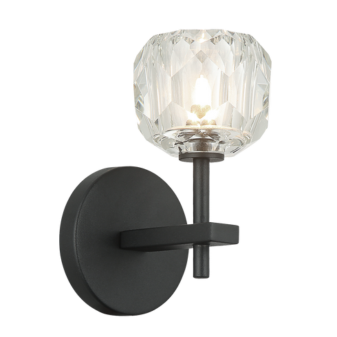 Matteo Lighting Rosa 1 Light Wall Sconce in Black Model: W61401MB