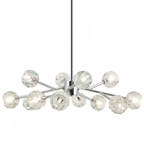 Matteo Lighting Rosa 12 Light Chandelier in Black Model: C61412MB