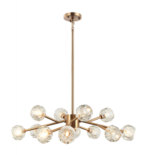 Matteo Lighting Rosa 12 Light Chandelier in Black Model: C61412MB