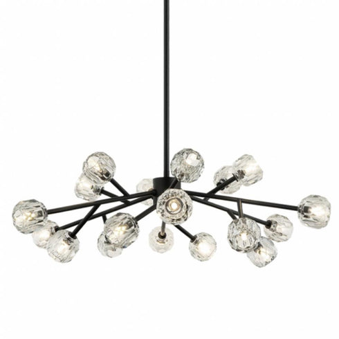 Matteo Lighting Rosa 18 Light Pendants in Black Model: C61418MB