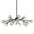 Matteo Lighting Rosa 18 Light Pendants in Black Model: C61418MB