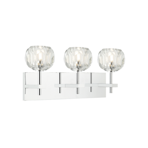 Matteo Lighting Rosa 3 Light Wall Sconce in Chrome Model: W61403CH