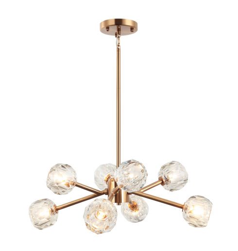 Matteo Lighting Rosa 8 Light Chandelier in Combination Finishes Model: C61408AG