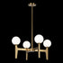 Matteo Lighting Scriben 4 Light Pendants in Combination Finishes Model: C34904AGOP