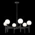 Matteo Lighting Scriben 6 Light Pendants in Black Model: C34906MBOP