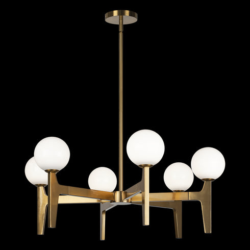 Matteo Lighting Scriben 6 Light Pendants in Black Model: C34906MBOP