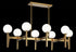 Matteo Lighting Scriben 8 Light Pendants in Black Model: C34918MBOP