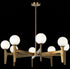 Matteo Lighting Scriben 8 Light Pendants in Combination Finishes Model: C34908AGOP
