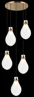 Matteo Lighting Seranna 5 Light Pendants in Combination Finishes Model: C31905AG