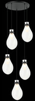 Matteo Lighting Seranna 5 Light Pendants in Combination Finishes Model: C31905AG