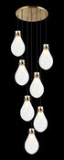 Matteo Lighting Seranna 7 Light Pendants in Combination Finishes Model: C31907AG