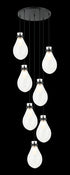 Matteo Lighting Seranna 7 Light Pendants in Combination Finishes Model: C31907AG